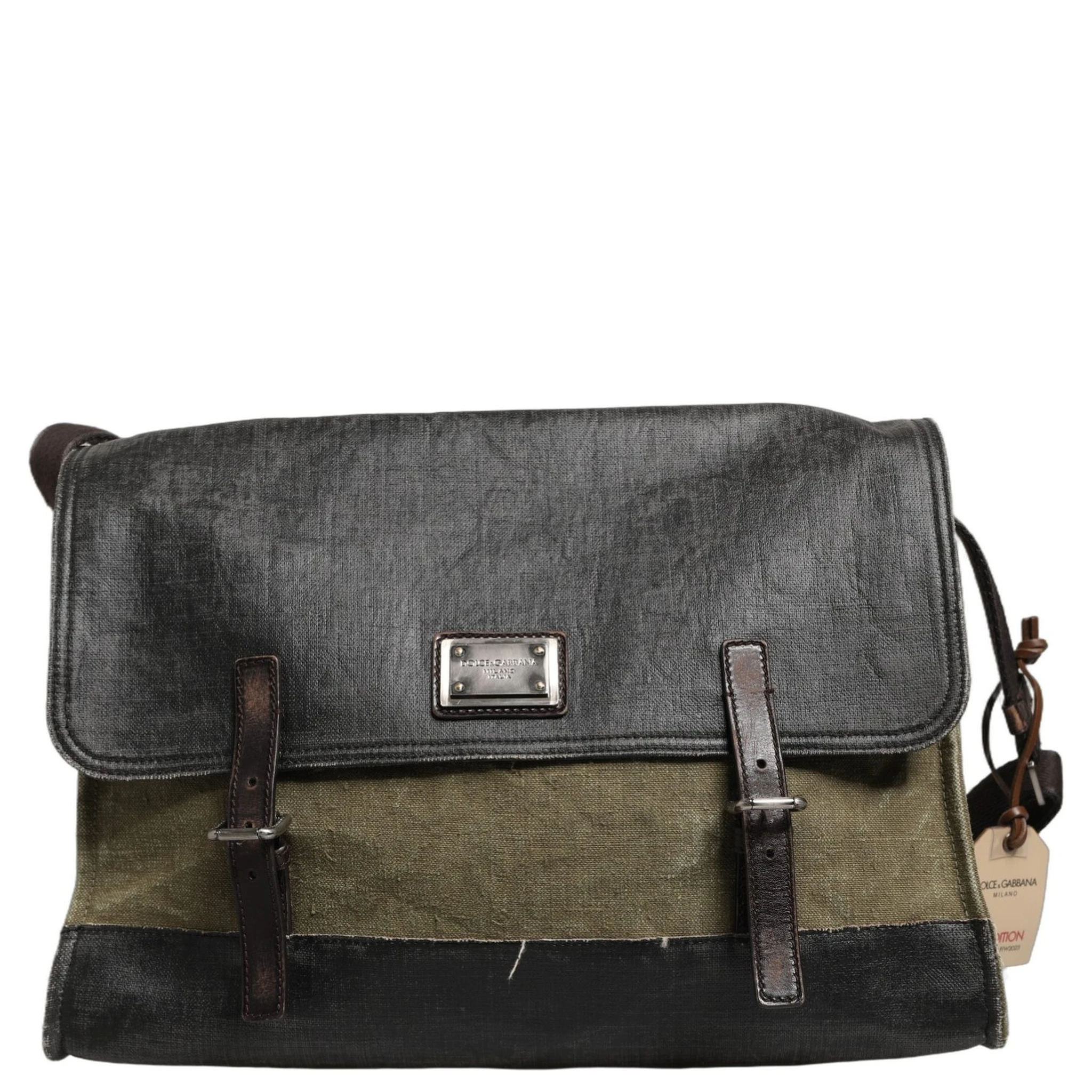 Military Green Two Tone Messenger Shoulder Borse Men Bag