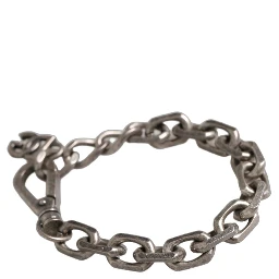 Silver Tone Heavy Chain Link Signature DG Logo Bracelet