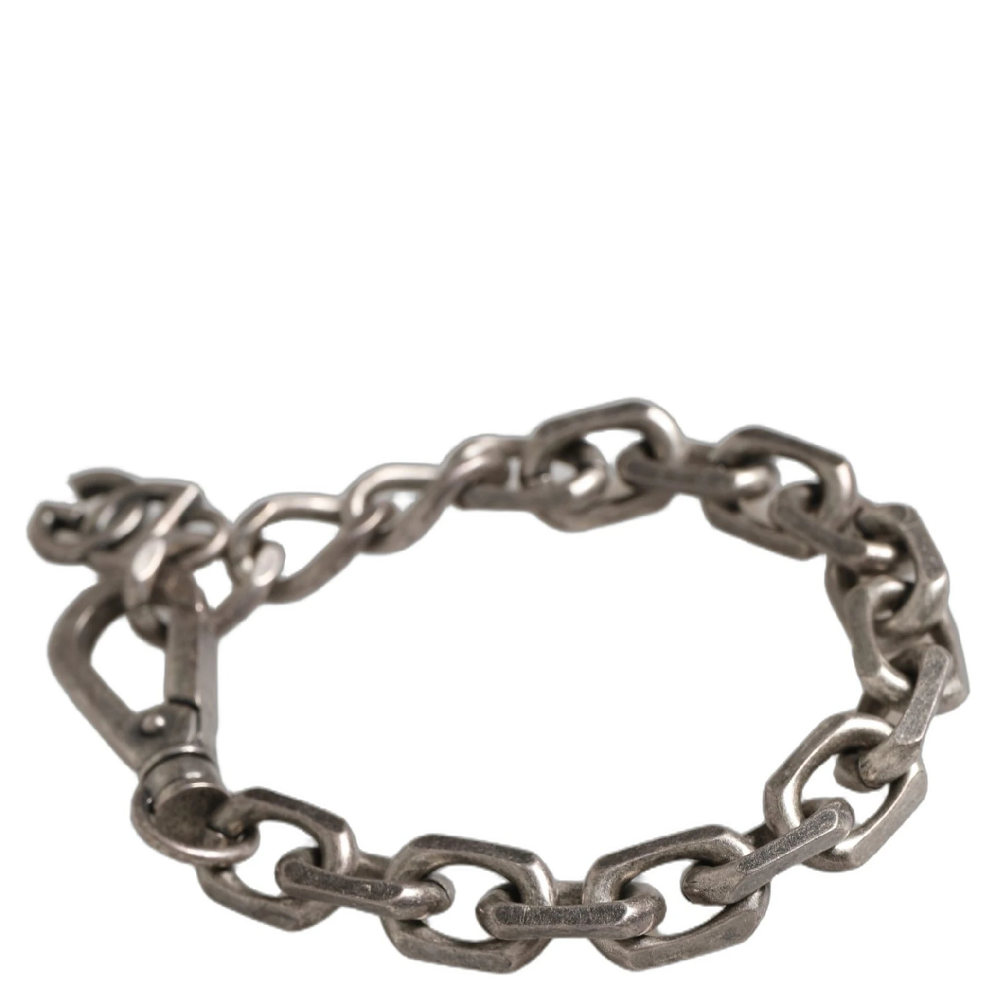 Silver Tone Heavy Chain Link Signature DG Logo Bracelet