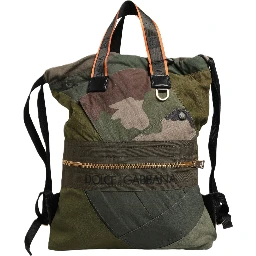 Military Green Patchwork Rucksack Backpack Borse Men Bag