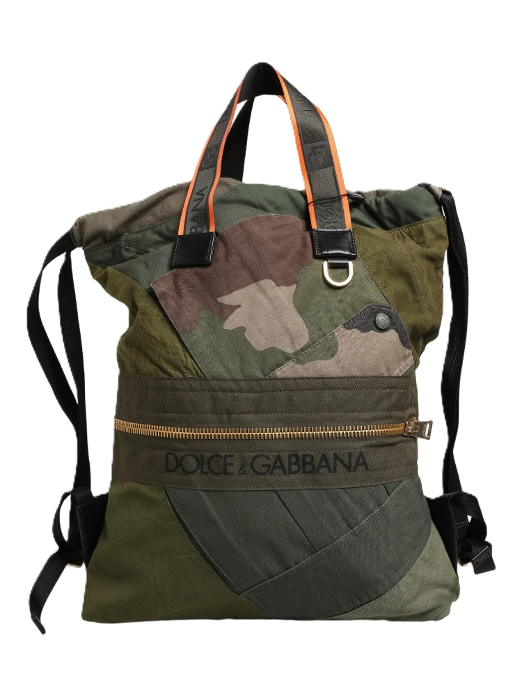 Military Green Patchwork Rucksack Backpack Borse Men Bag alternative