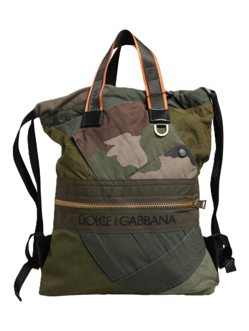 Military Green Patchwork Rucksack Backpack Borse Men Bag