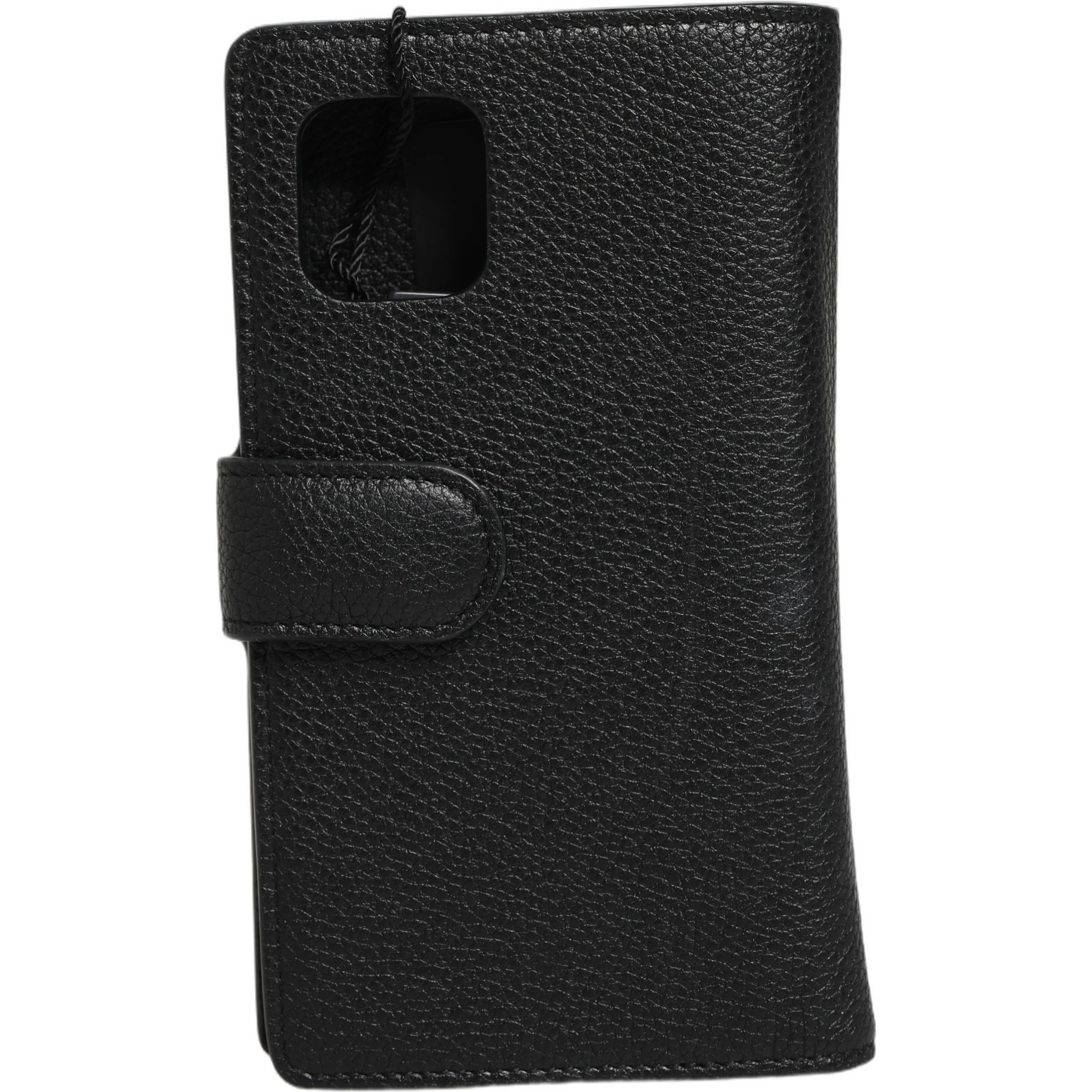 Case Flip Cover Black Calf Leather iPhone11 PRO Phone