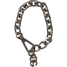 Silver Tone Heavy Chain Link Signature DG Logo Bracelet