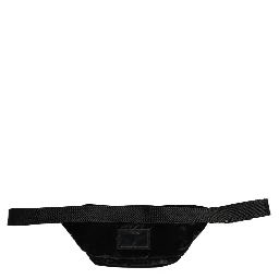 Black Nylon Brass Plate Bumbag Waist Fanny Pack Men Bag