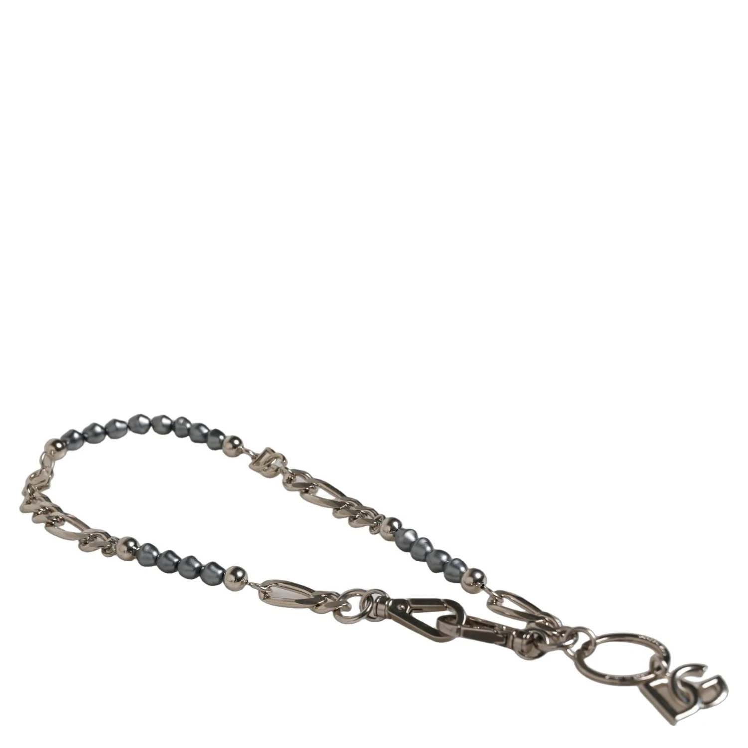 Silver Tone Chain Signature DG Logo Pendant Necklace
