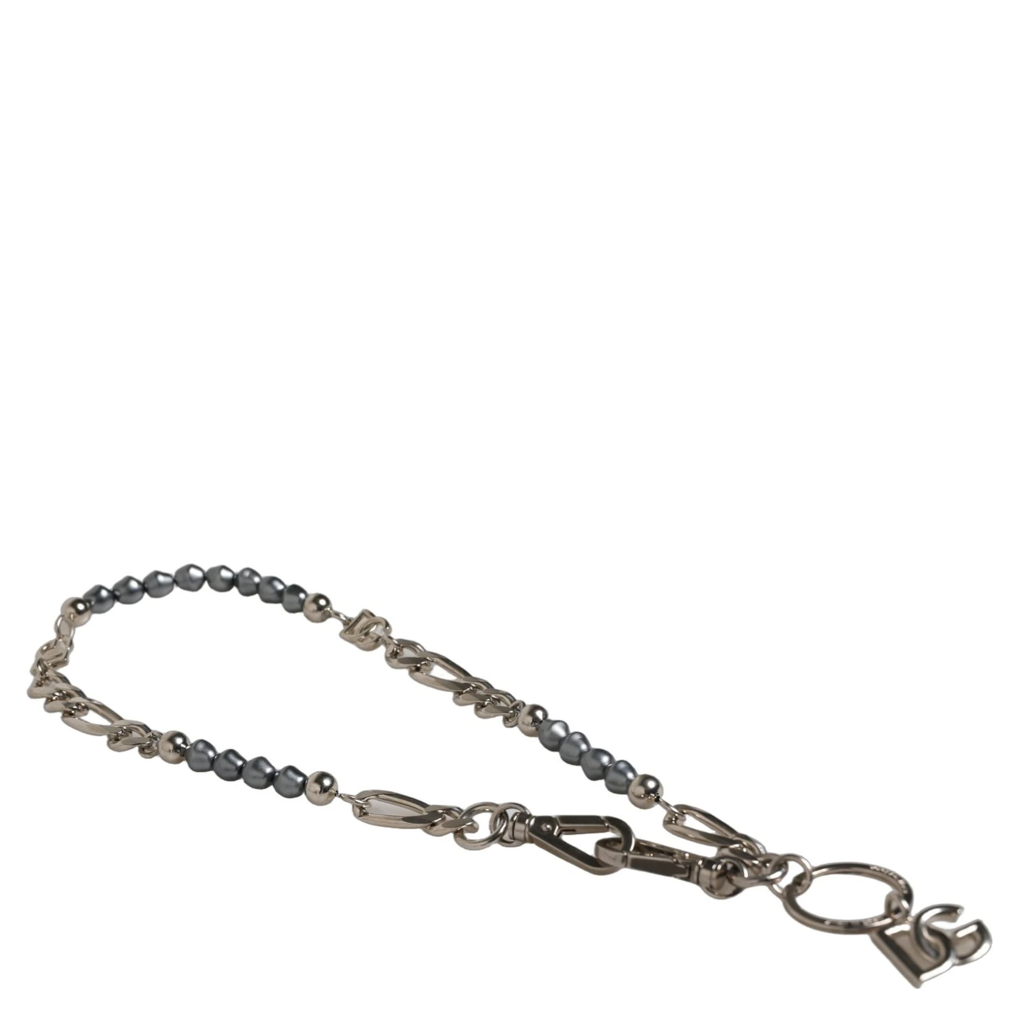 Silver Tone Chain Signature DG Logo Pendant Necklace