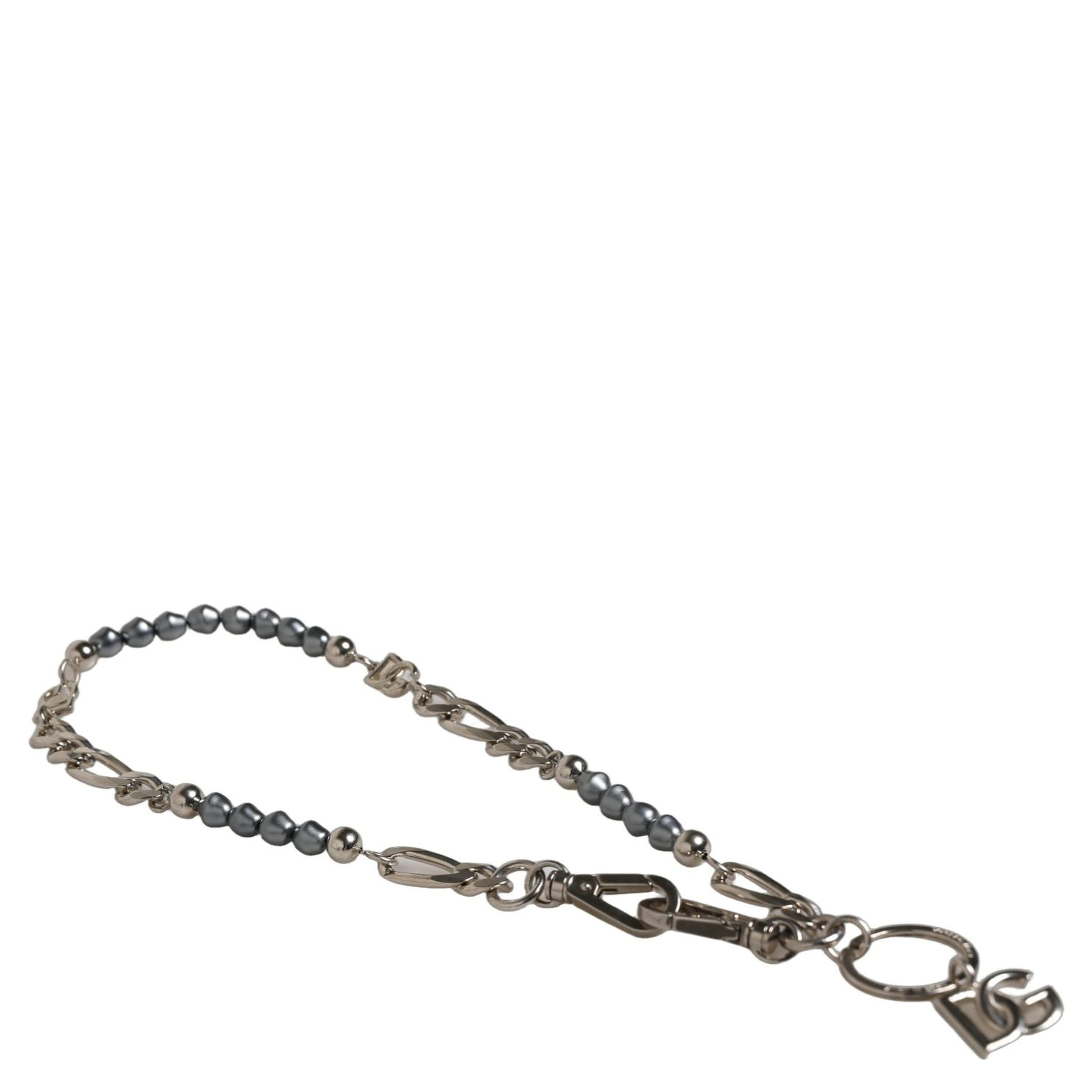 Silver Tone Chain Signature DG Logo Pendant Necklace