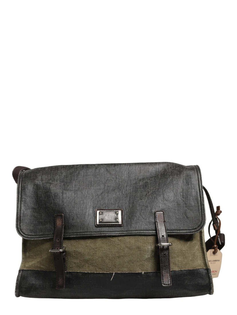 Military Green Two Tone Messenger Shoulder Borse Men Bag
