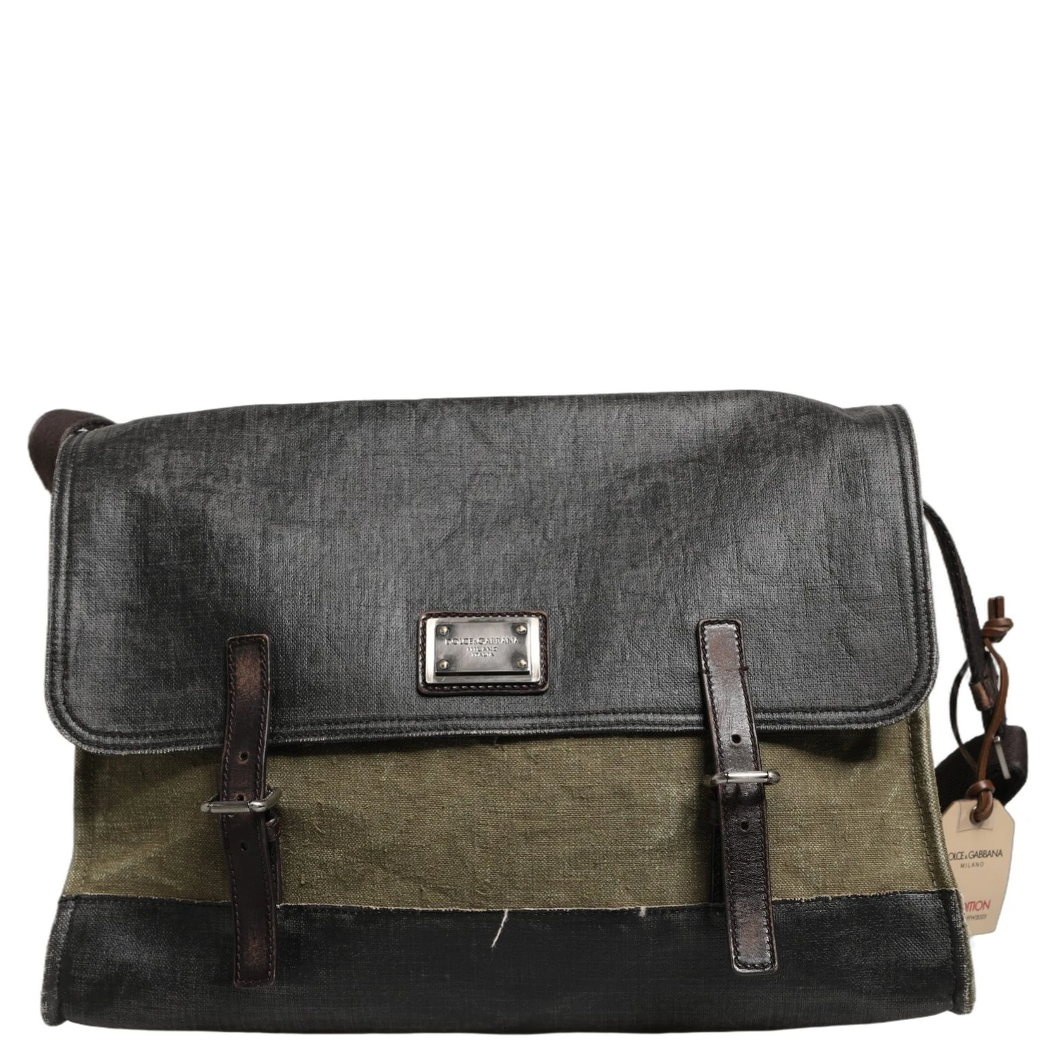 Military Green Two Tone Messenger Shoulder Borse Men Bag