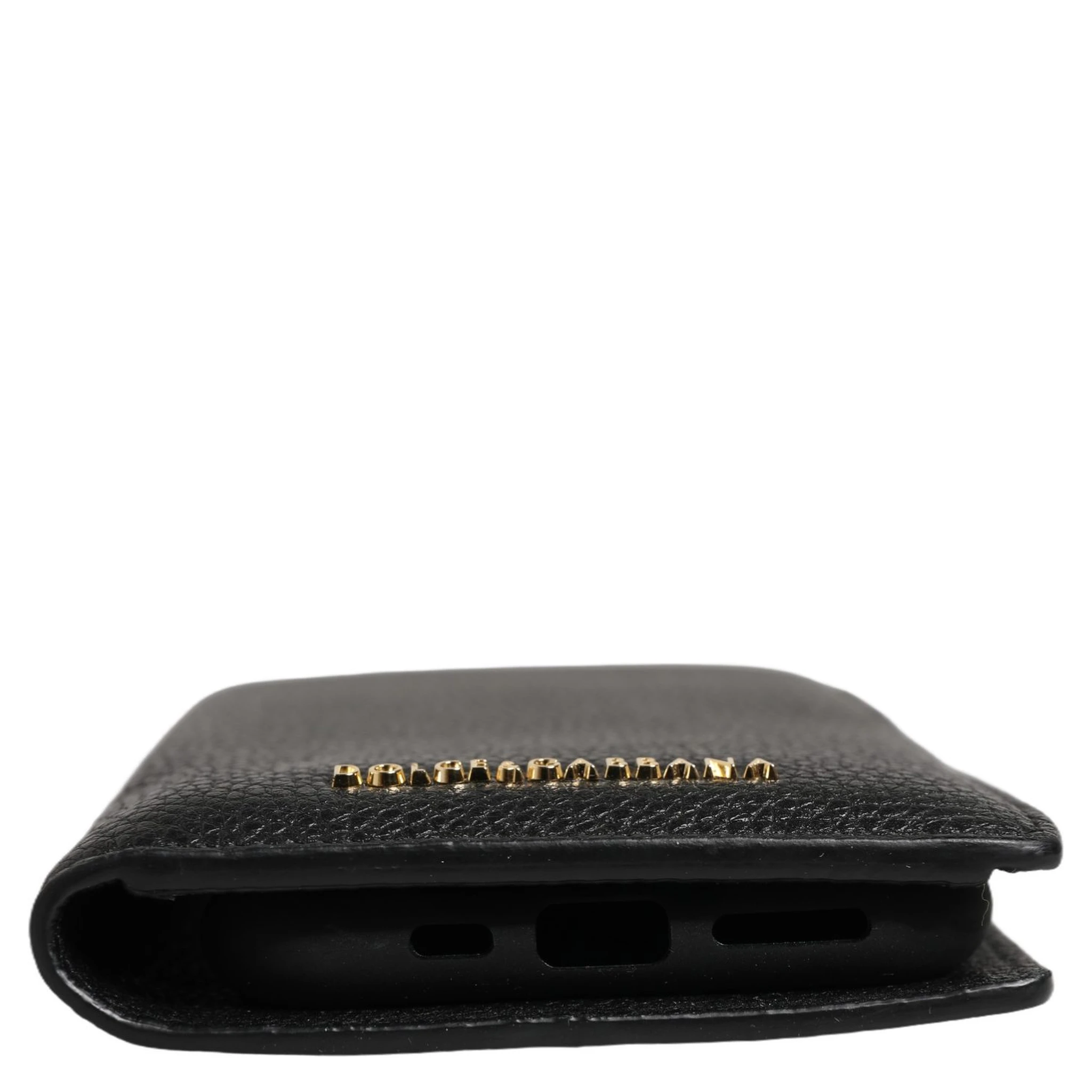 Case Flip Cover Black Calf Leather iPhone11 PRO Phone