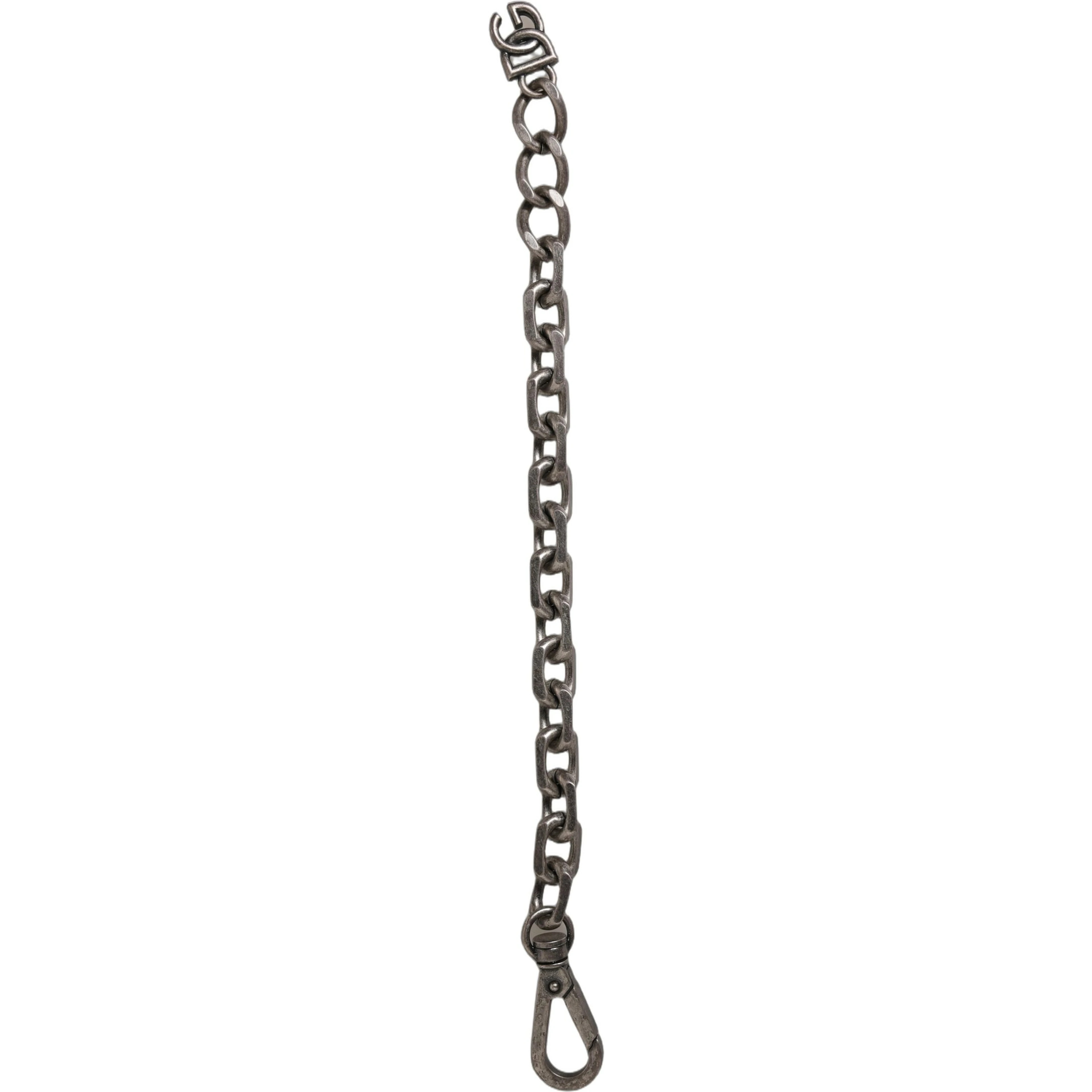 Silver Tone Heavy Chain Link Signature DG Logo Bracelet