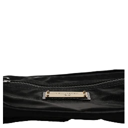 Black Nylon Brass Plate Bumbag Waist Fanny Pack Men Bag