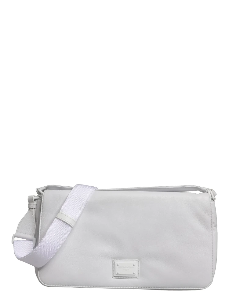 White Logo Plaque Crossbody Shoulder Borse Women Bag