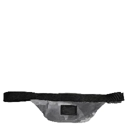 Black Nylon Brass Plate Camouflage Waist Fanny Pack Bag