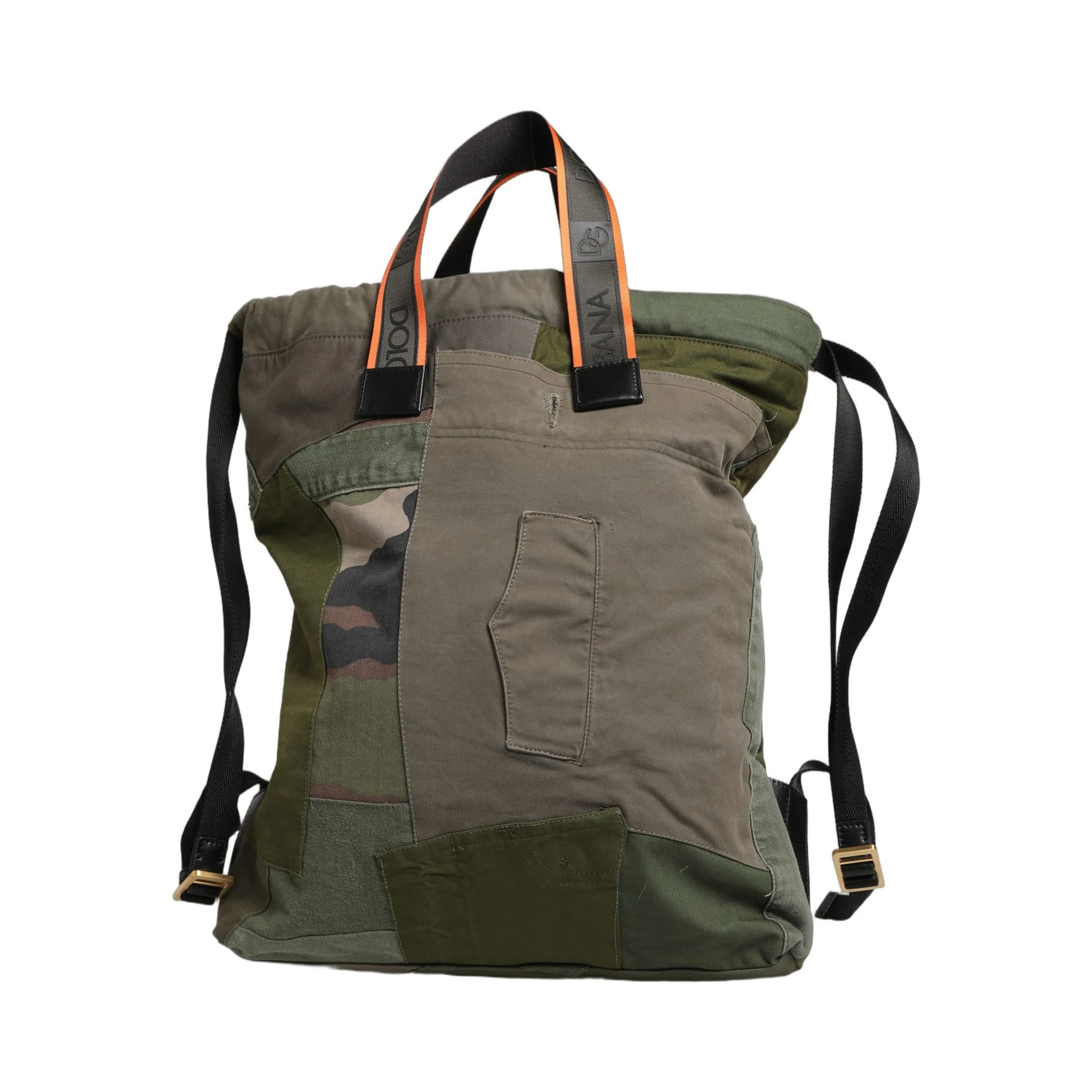 Military Green Patchwork Rucksack Backpack Borse Men Bag
