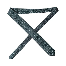 Dark Green Patterned Silk Adjustable Men Necktie Tie