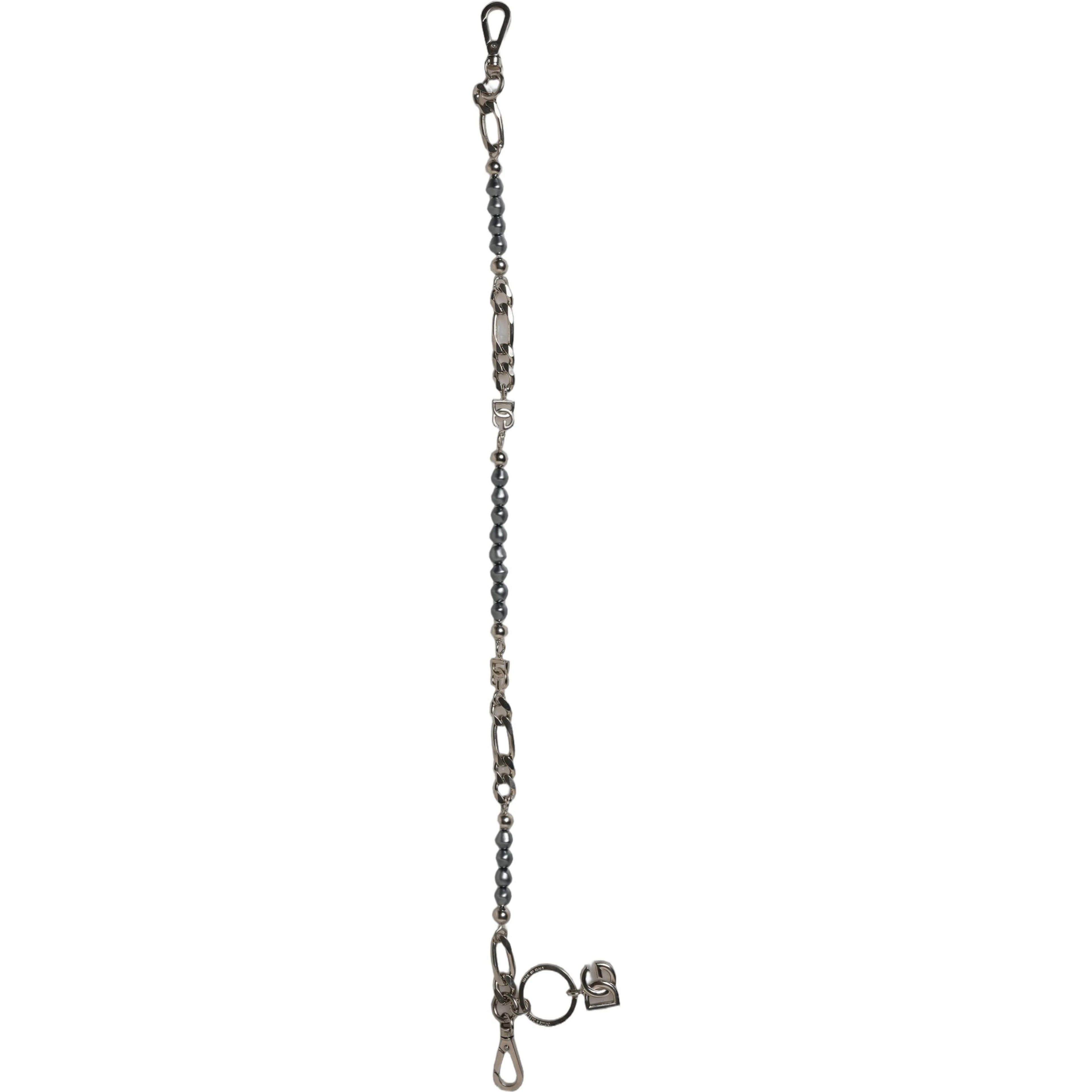 Silver Tone Chain Signature DG Logo Pendant Necklace