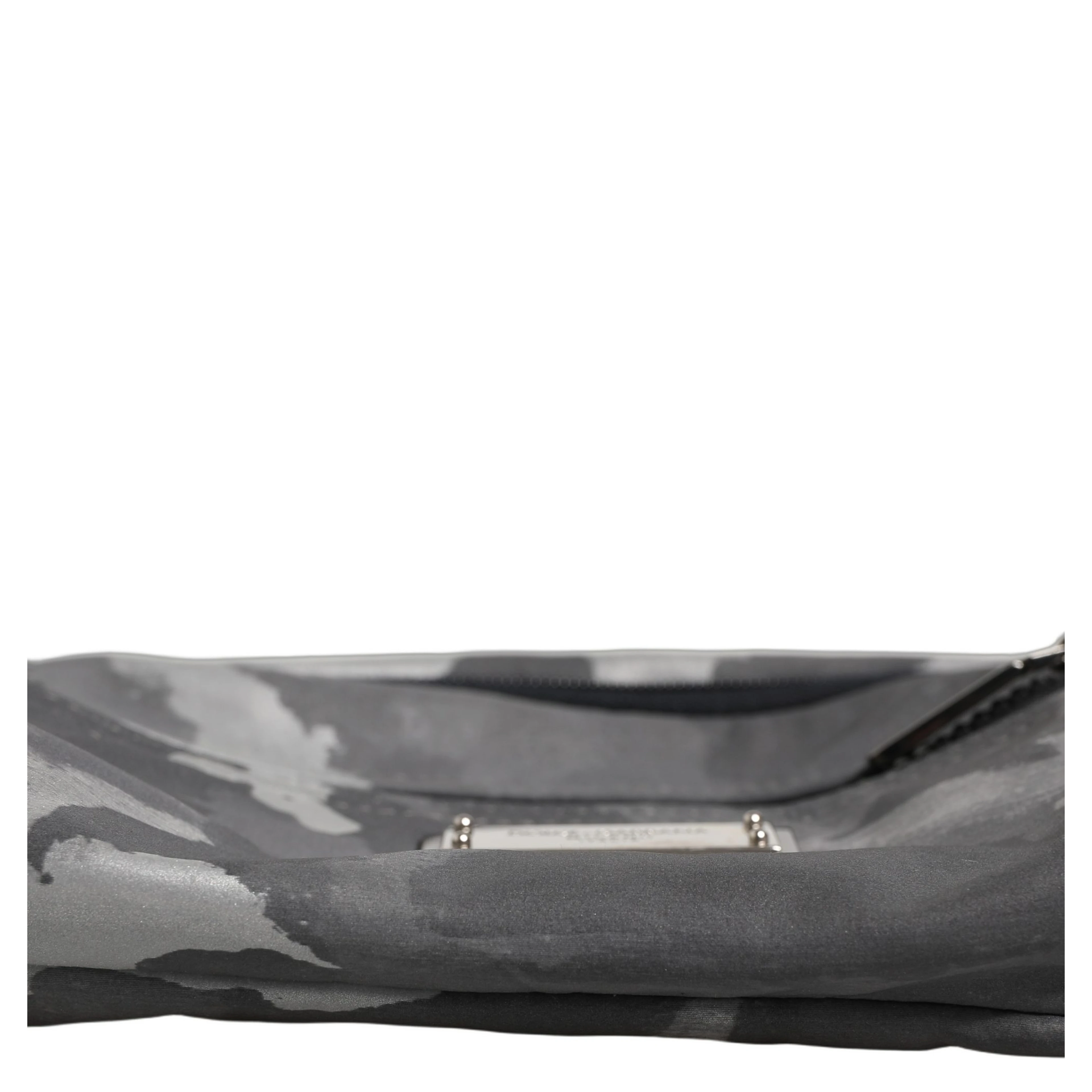 Black Nylon Brass Plate Camouflage Waist Fanny Pack Bag