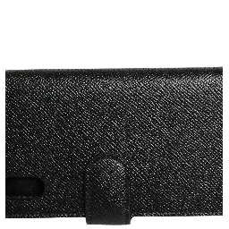 Case Flip Cover Black Calf Leather iPhone X - XS Phone
