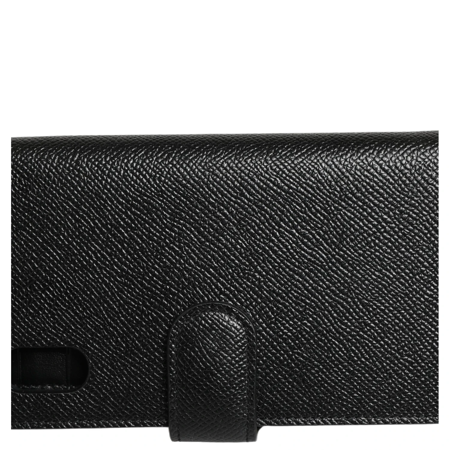 Case Flip Cover Black Calf Leather iPhone X - XS Phone