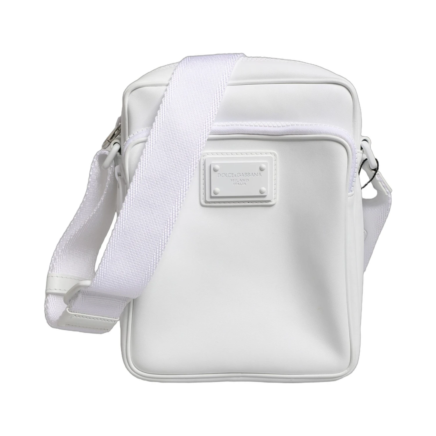 White Logo Plaque Crossbody Shoulder Borse Men Bag
