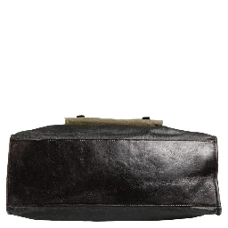 Military Green Two Tone Tote Duffel Shoulder Borse Bag