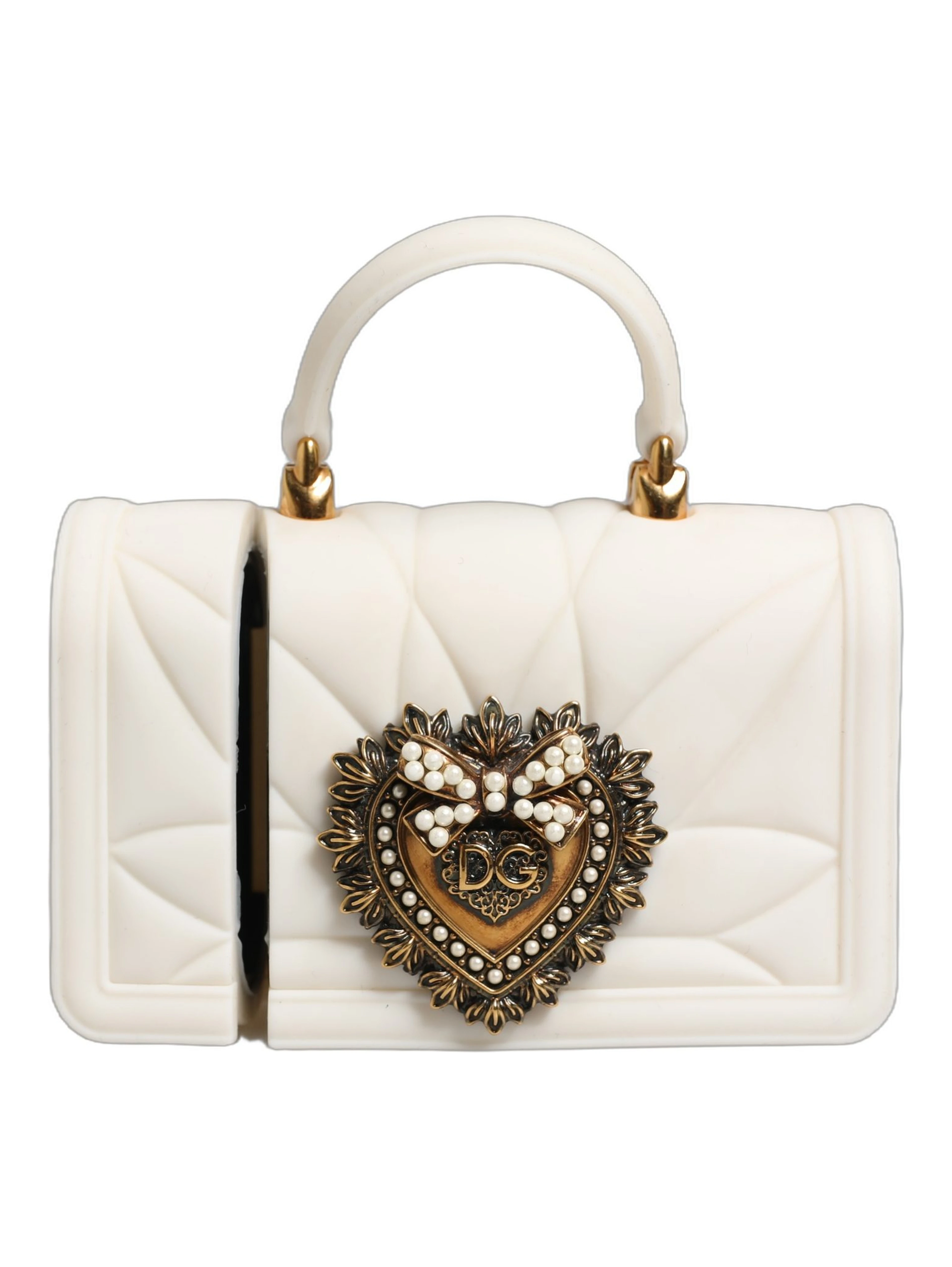 Case White Silicone Devotion Heart Cover Hand Bag Airpod