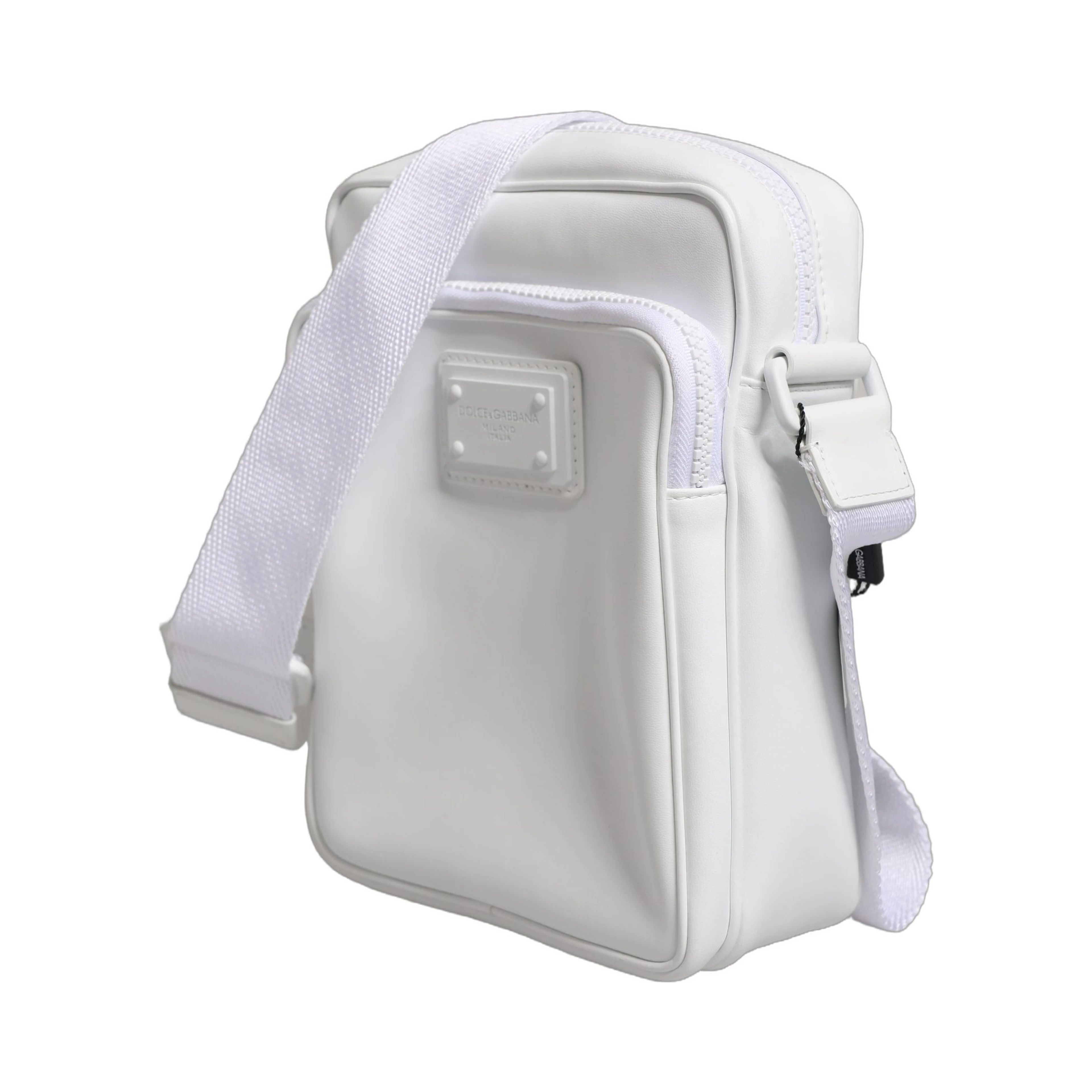 White Logo Plaque Crossbody Shoulder Borse Men Bag