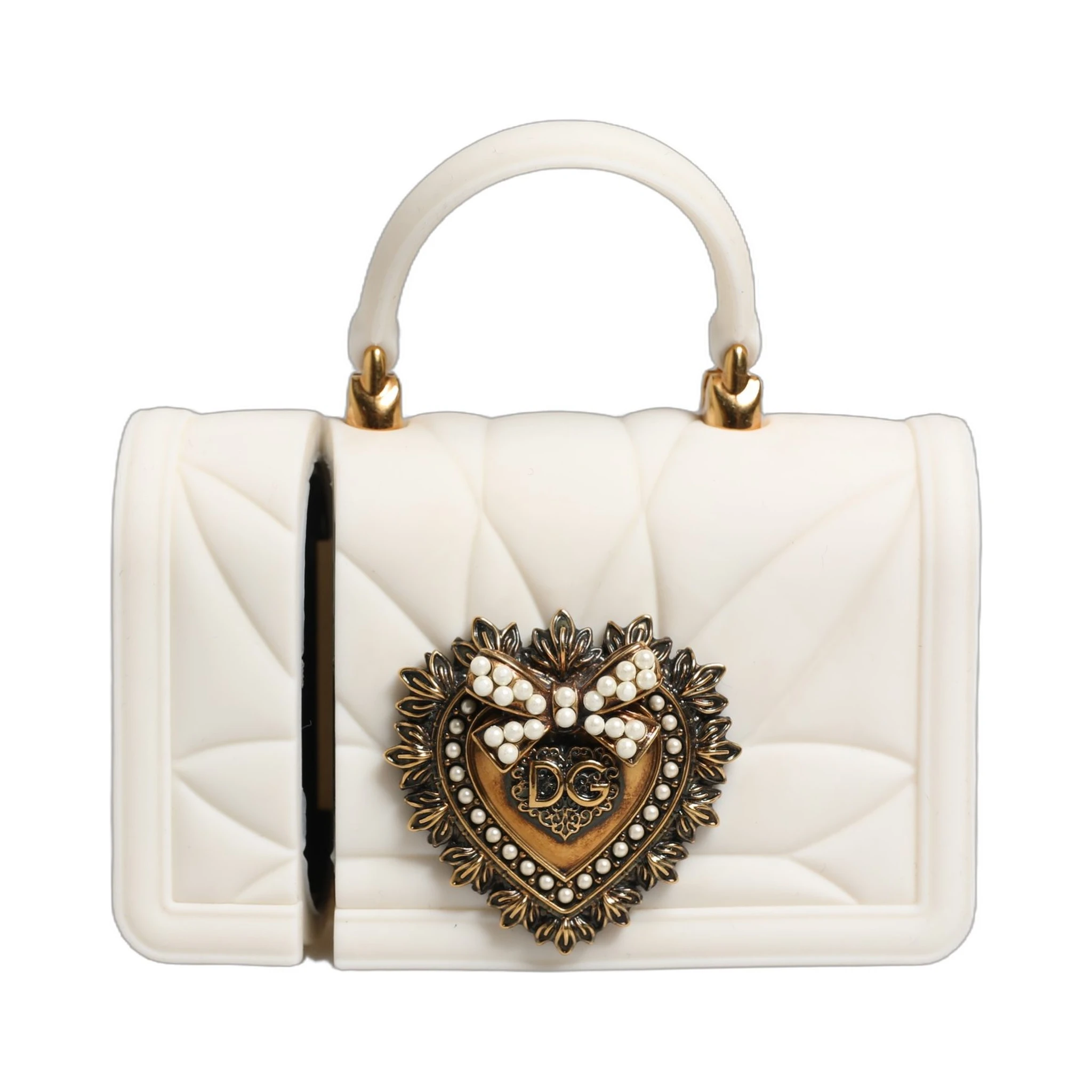 Case White Silicone Devotion Heart Cover Hand Bag Airpod