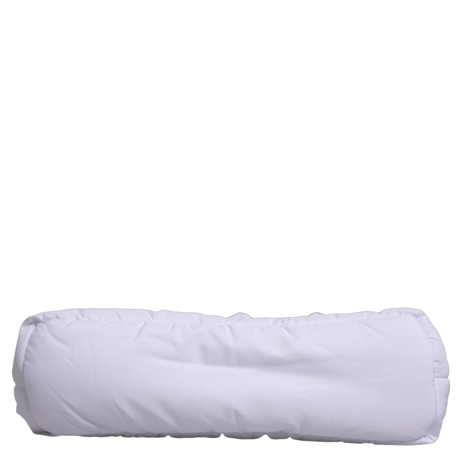 White Logo Plaque Polyester Quilted Shoulder Borse Bag