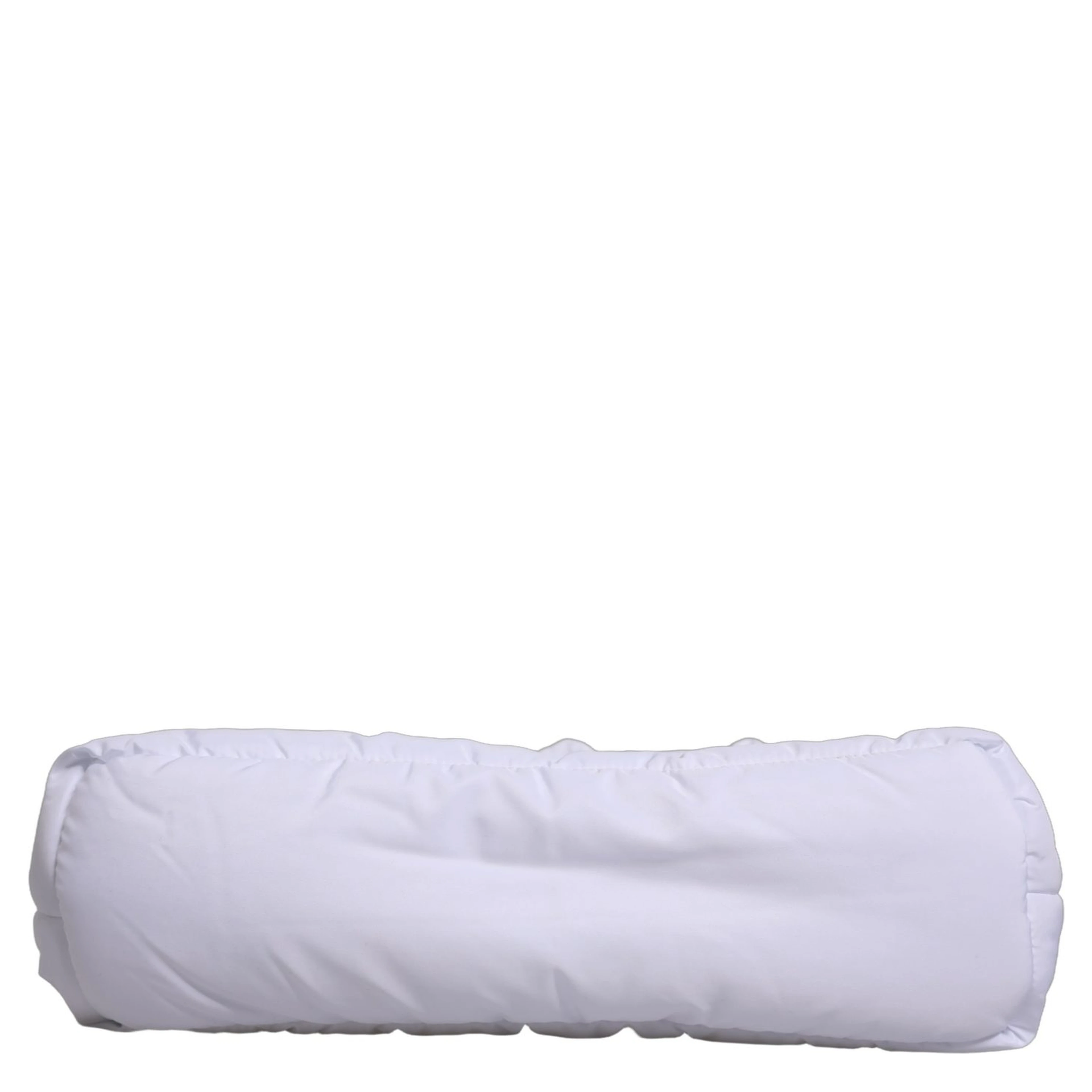 White Logo Plaque Polyester Quilted Shoulder Borse Bag
