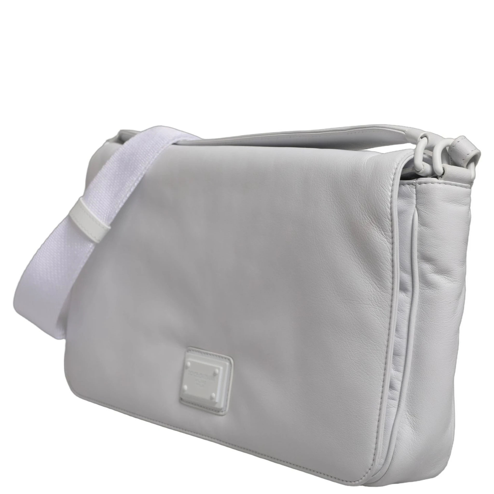 White Logo Plaque Crossbody Shoulder Borse Women Bag