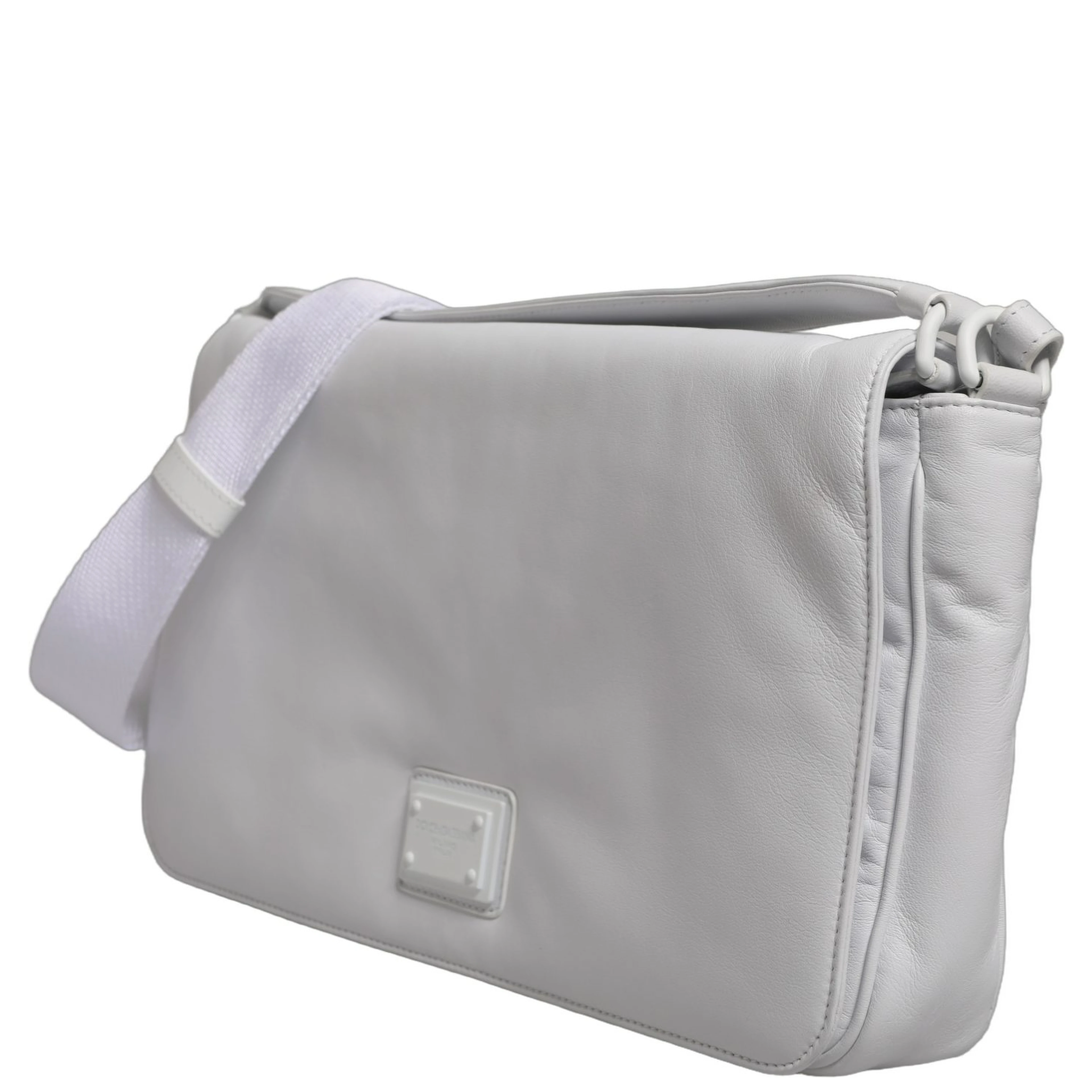 White Logo Plaque Crossbody Shoulder Borse Women Bag