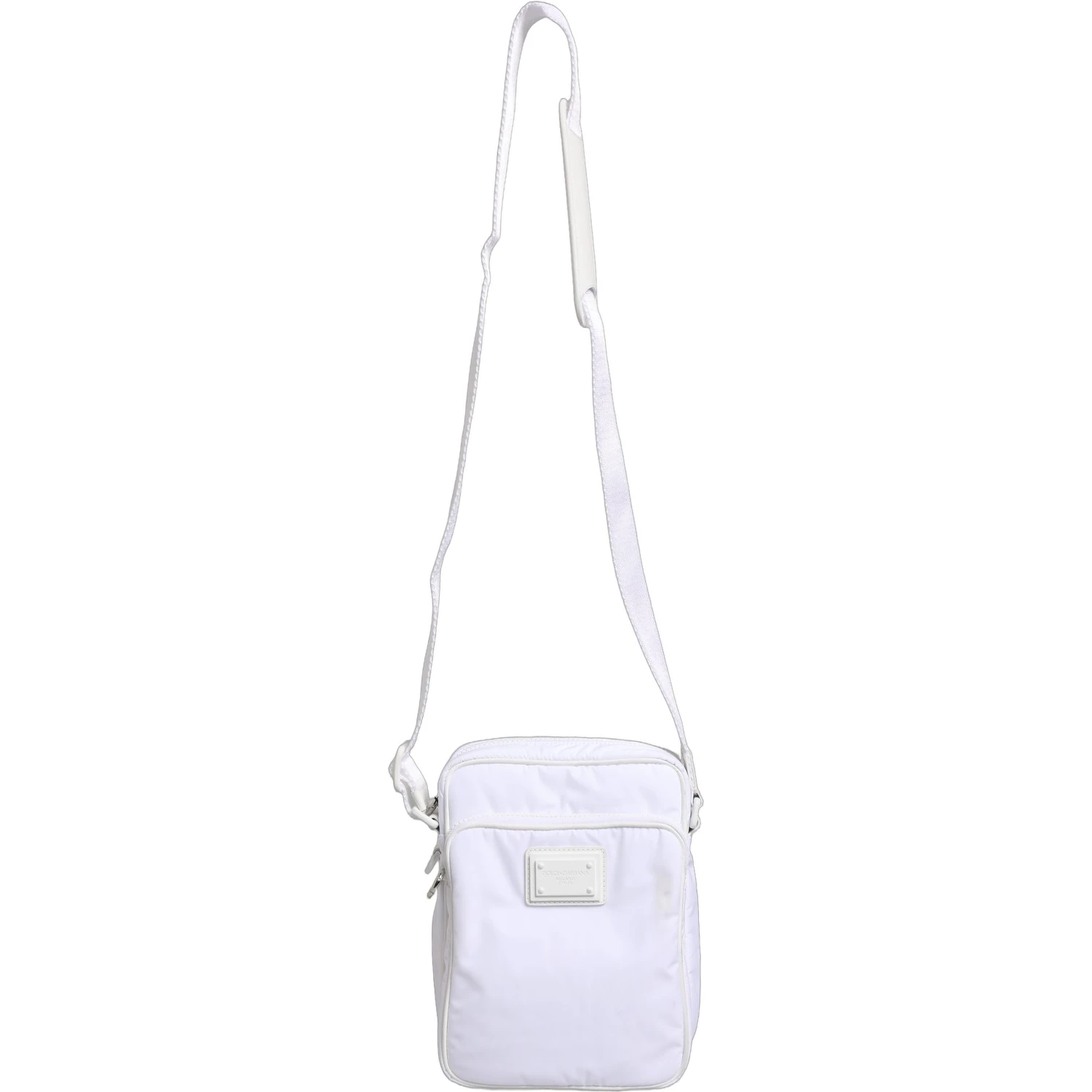 White Logo Plaque Crossbody Shoulder Borse Men Bag