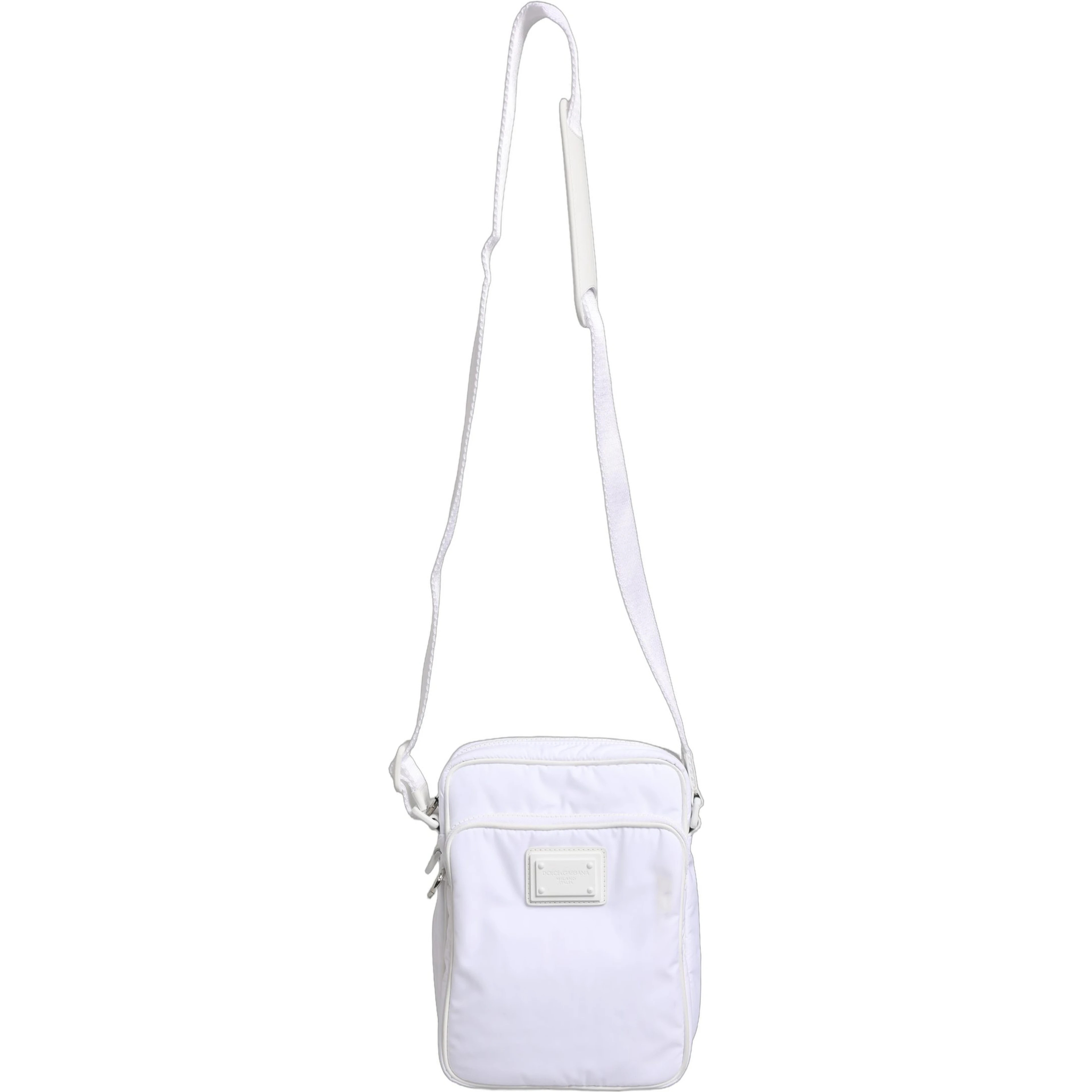 White Logo Plaque Crossbody Shoulder Borse Men Bag