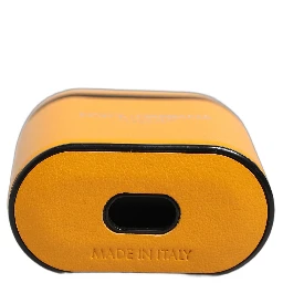 Case Yellow Calf Leather Logo Flip Holder Strap Airpods