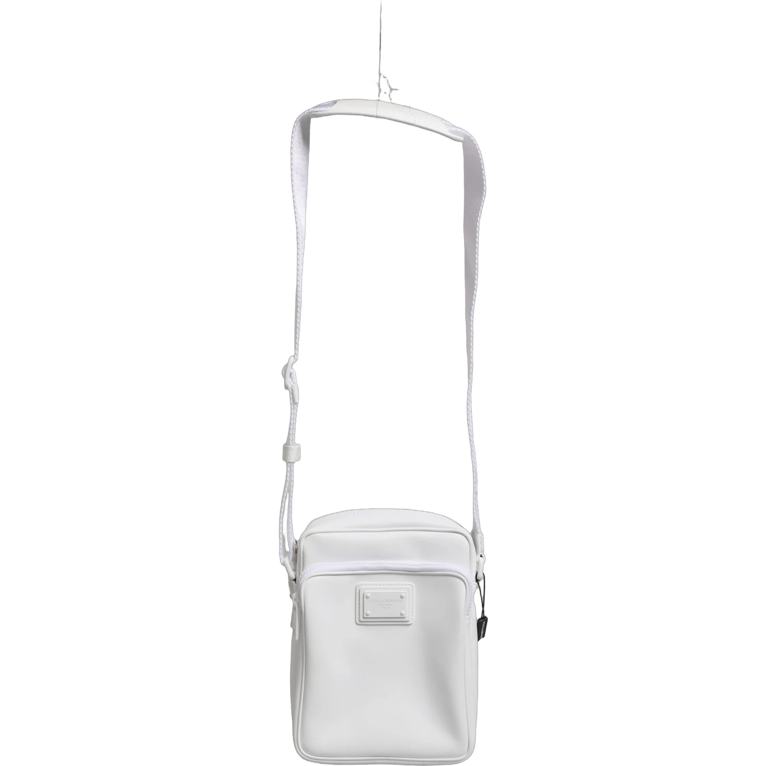 White Logo Plaque Crossbody Shoulder Borse Men Bag