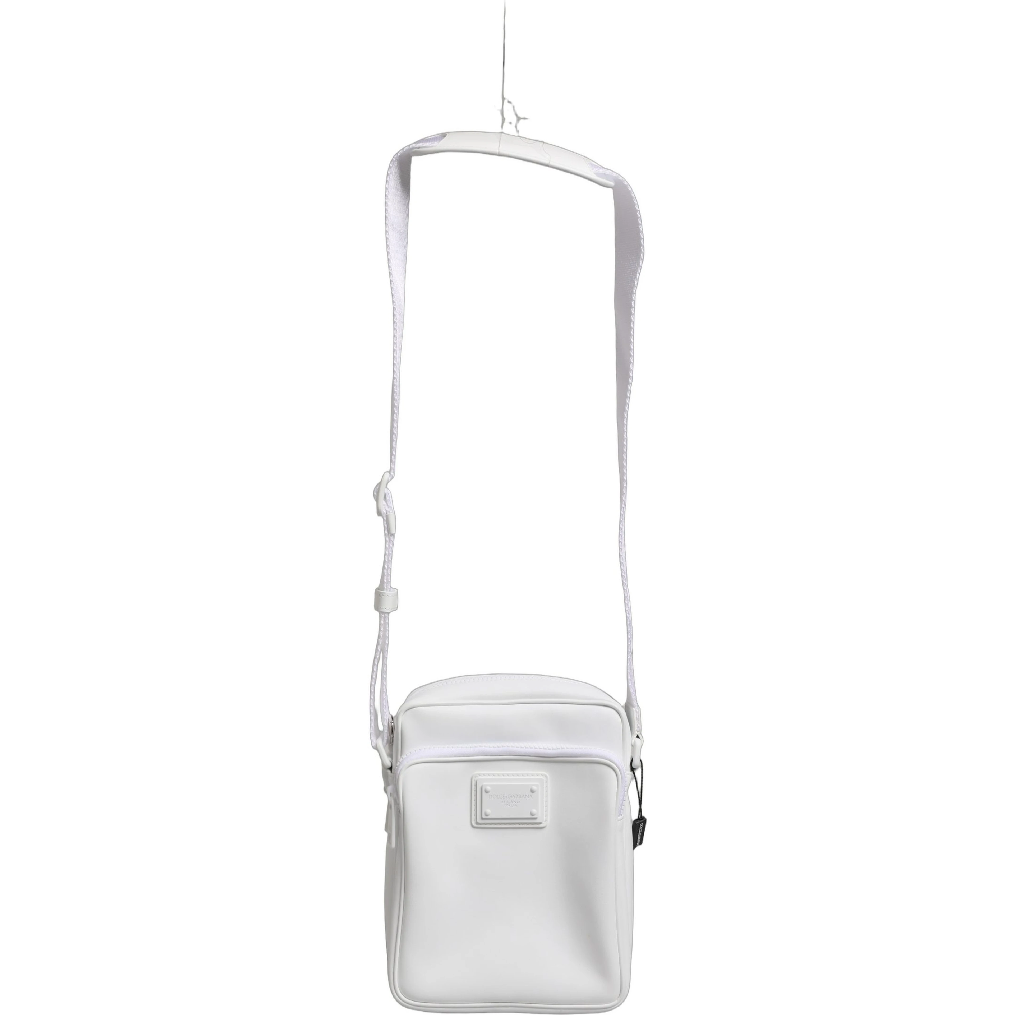 White Logo Plaque Crossbody Shoulder Borse Men Bag