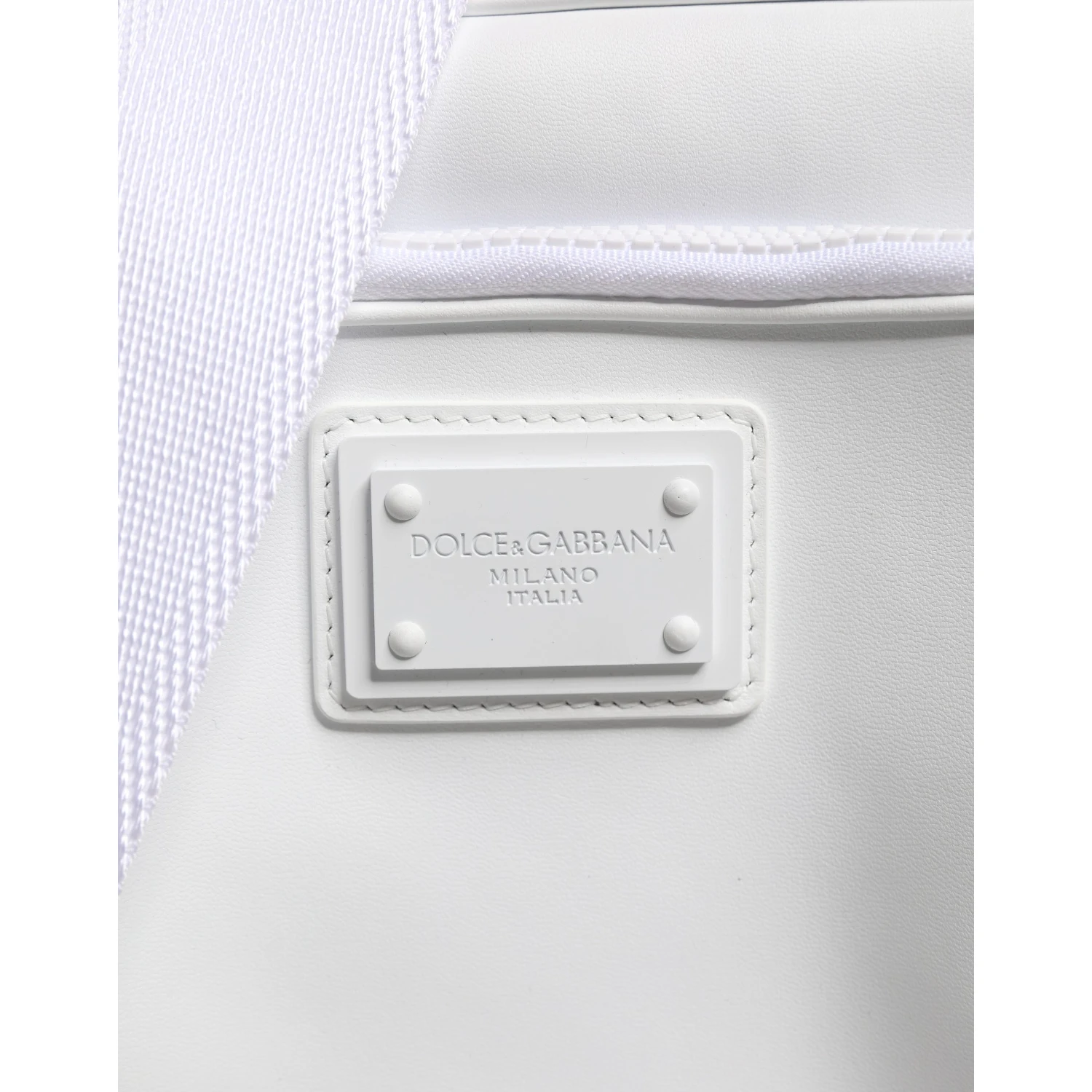 White Logo Plaque Crossbody Shoulder Borse Men Bag
