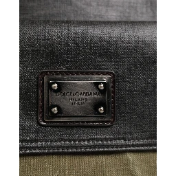 Military Green Two Tone Tote Duffel Shoulder Borse Bag