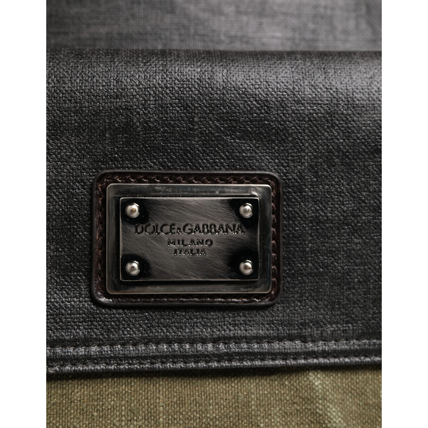 Military Green Two Tone Tote Duffel Shoulder Borse Bag