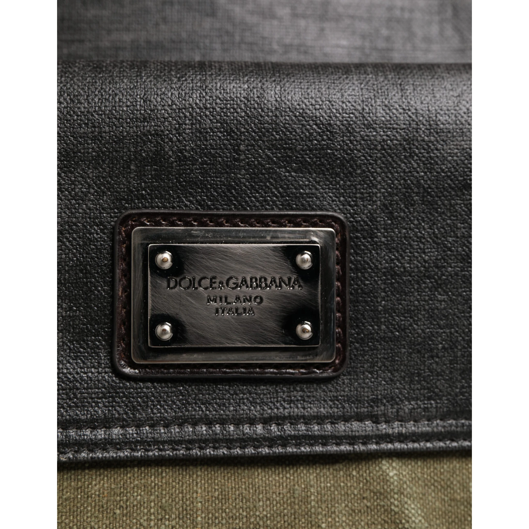 Military Green Two Tone Tote Duffel Shoulder Borse Bag