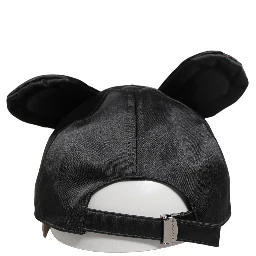 Men Black Velvet Animal Ears Baseball Cap Hat