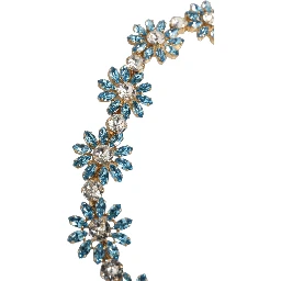Green Leather Daisy Crystal Embellished Waist Belt