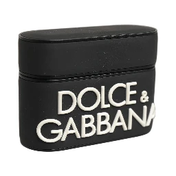 Case Black PVC Embossed Logo Flip Holder Women Airpods