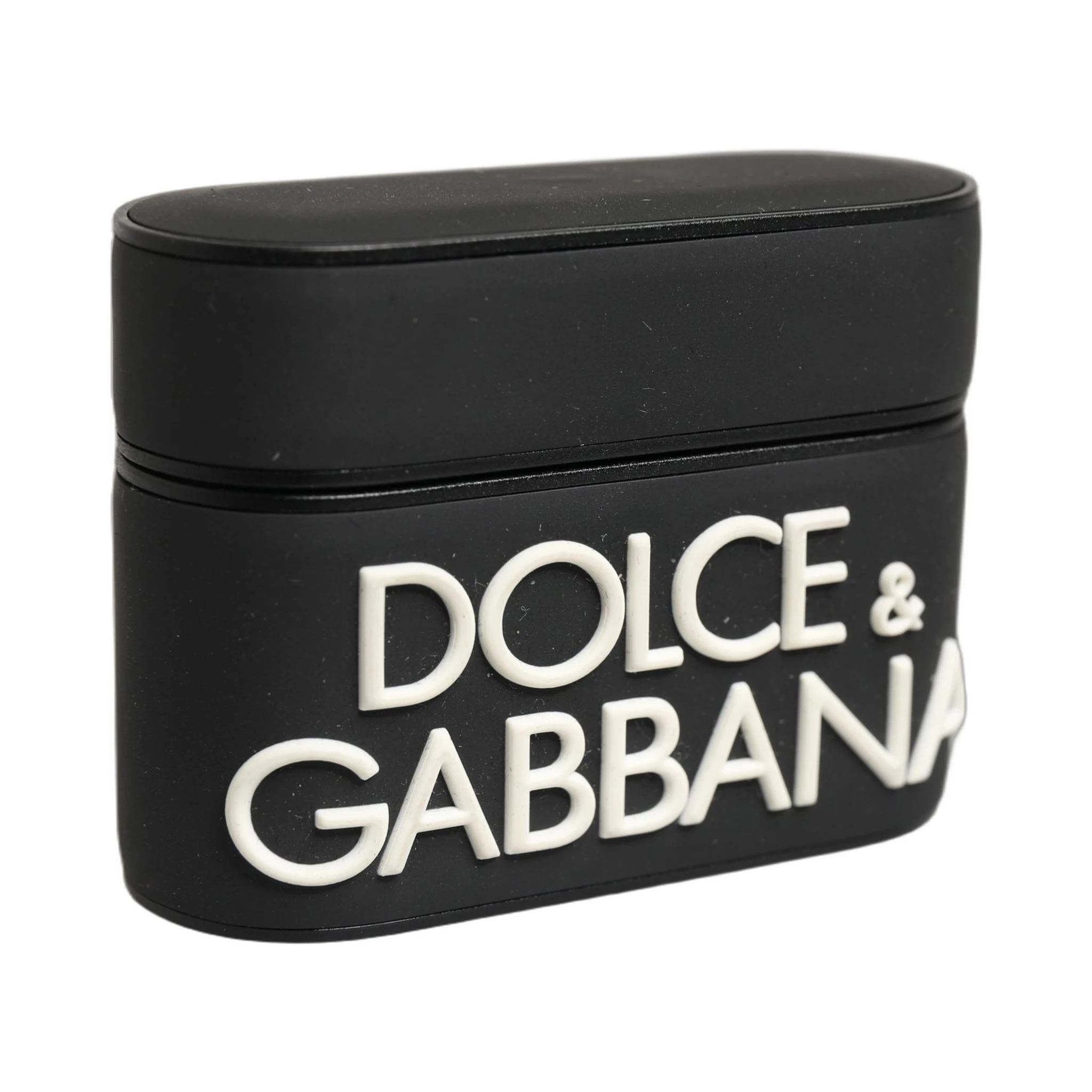 Case Black PVC Embossed Logo Flip Holder Women Airpods