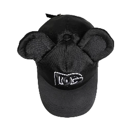 Men Black Velvet Animal Ears Baseball Cap Hat