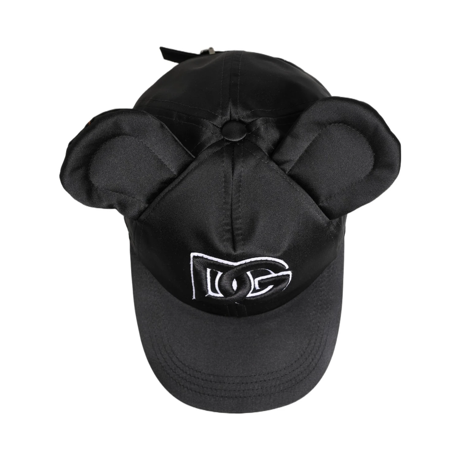 Men Black Velvet Animal Ears Baseball Cap Hat