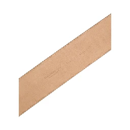 Brown Calfskin Leather Gold Metal Buckle Belt